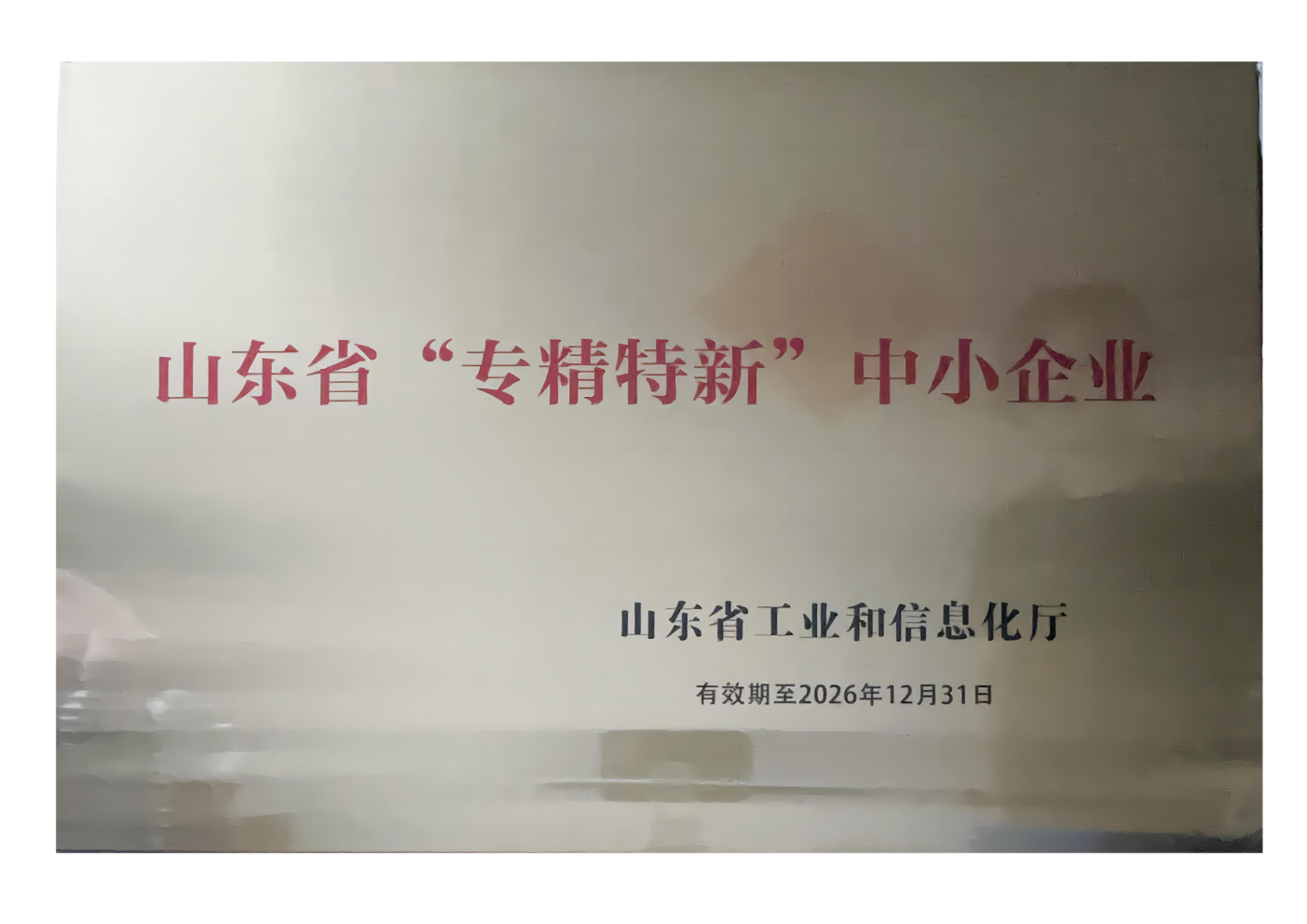 山东省“专精特新”中小企业